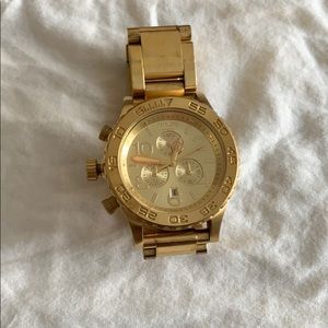Nixon 42-20 Chronograph Gold Watch